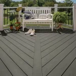 Cozy deck with seating and plants
