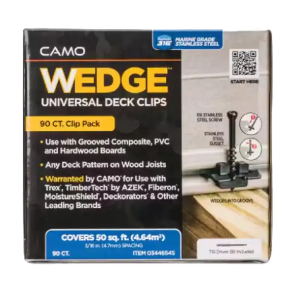 CAMO Wedge Clips – 90 Pack | Covers 50 sq. ft.