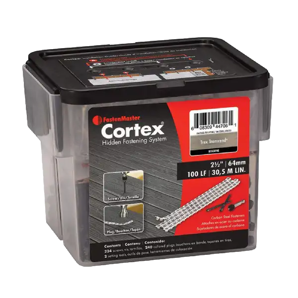 Cortex Kit Plugs Screws Tool 100 sq/ft for TimberTech PVC , Cortex Kit Plugs Screws Tool 100 ln/ft for Trex, Cortex Kit Plugs Screws Tool 100 ln/ft for Clubhouse PVC , Cortex Kit Plugs Screws Tool 100 ln/ft for TimberTech