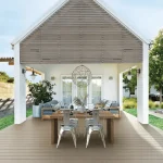 Fiberon Promenade Shaded Cay PVC decking in mid-tone gray