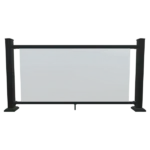 Fortress Al13 Railing With Glass Infill 42"x6'