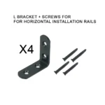 L Brackets + Screws - (For Top + Bottom Pocket Rail Kit - For Horizontal Boards Installation)