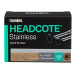 Headcote Stainless Fascia Screw 1-5/8 (PVC) x 100/pack