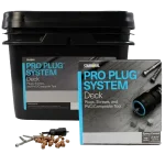 Pro Plug System x375 Plugs & Screws Kit & Tool (Canadian Walnut and Silverstone Colors) - 100 SQ/FT Pack