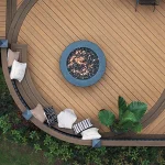 TimberTech Reserve Antique Leather composite decking with warm brown distressed woodgrain
