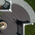 TimberTech Vintage Dark Hickory decking with bold, rustic streaks