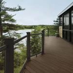 TimberTech Terrain Plus Dark Oak decking in rich brown finish