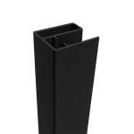 Gate Side Frame Channel 144" – Black Aluminum