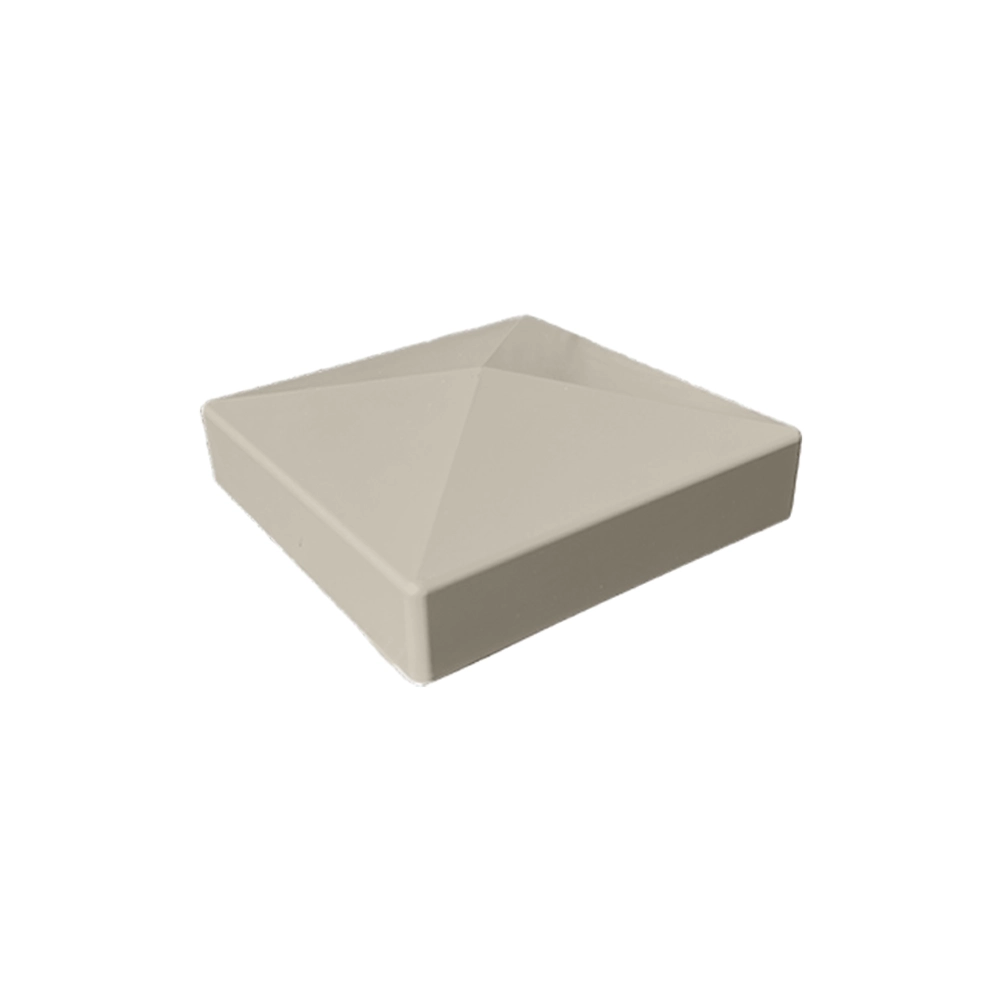 Khaki Vinyl Post Cap Pyramid Khaki 5" Post Cap Pyramid Style - Image 1