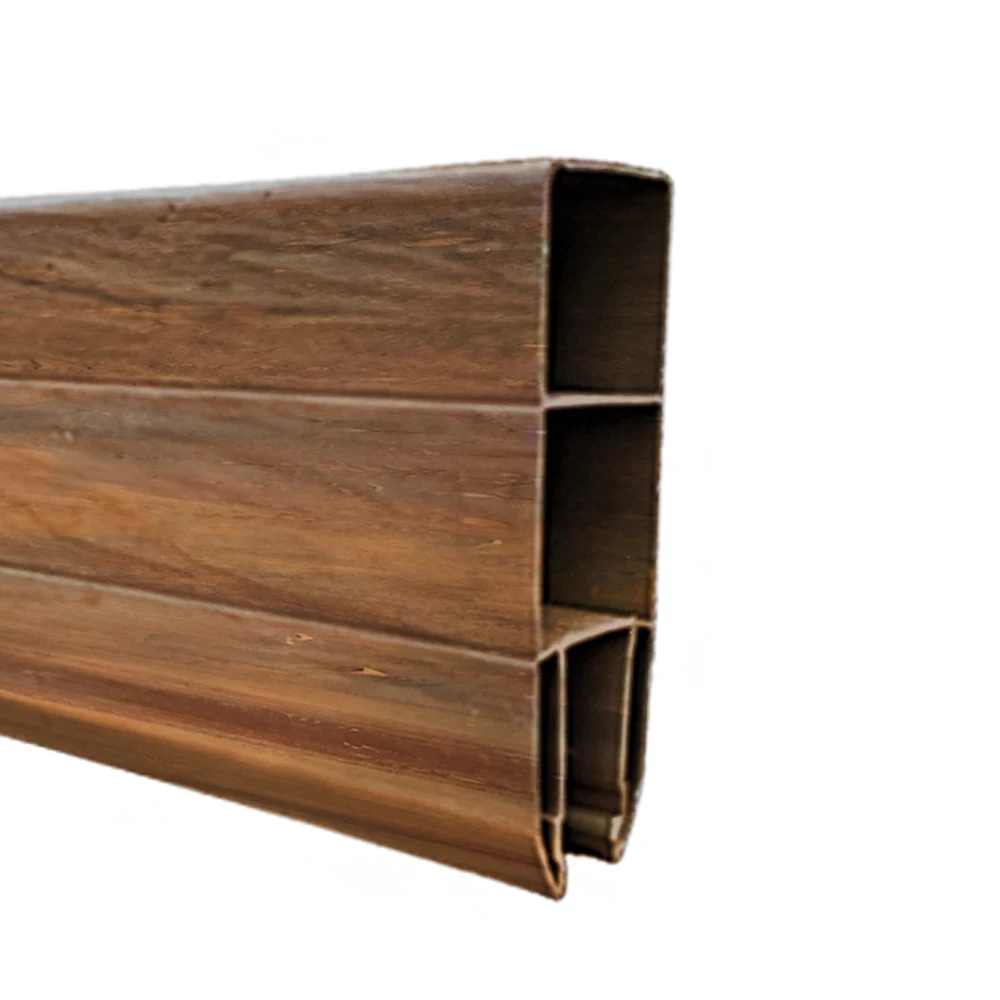 Mocha Walnut Vinyl Pocket Rail Top_Bottom Mocha Walnut Pocket Rail - Top / Bottom 1.75"x5.5"x96" - Image 1