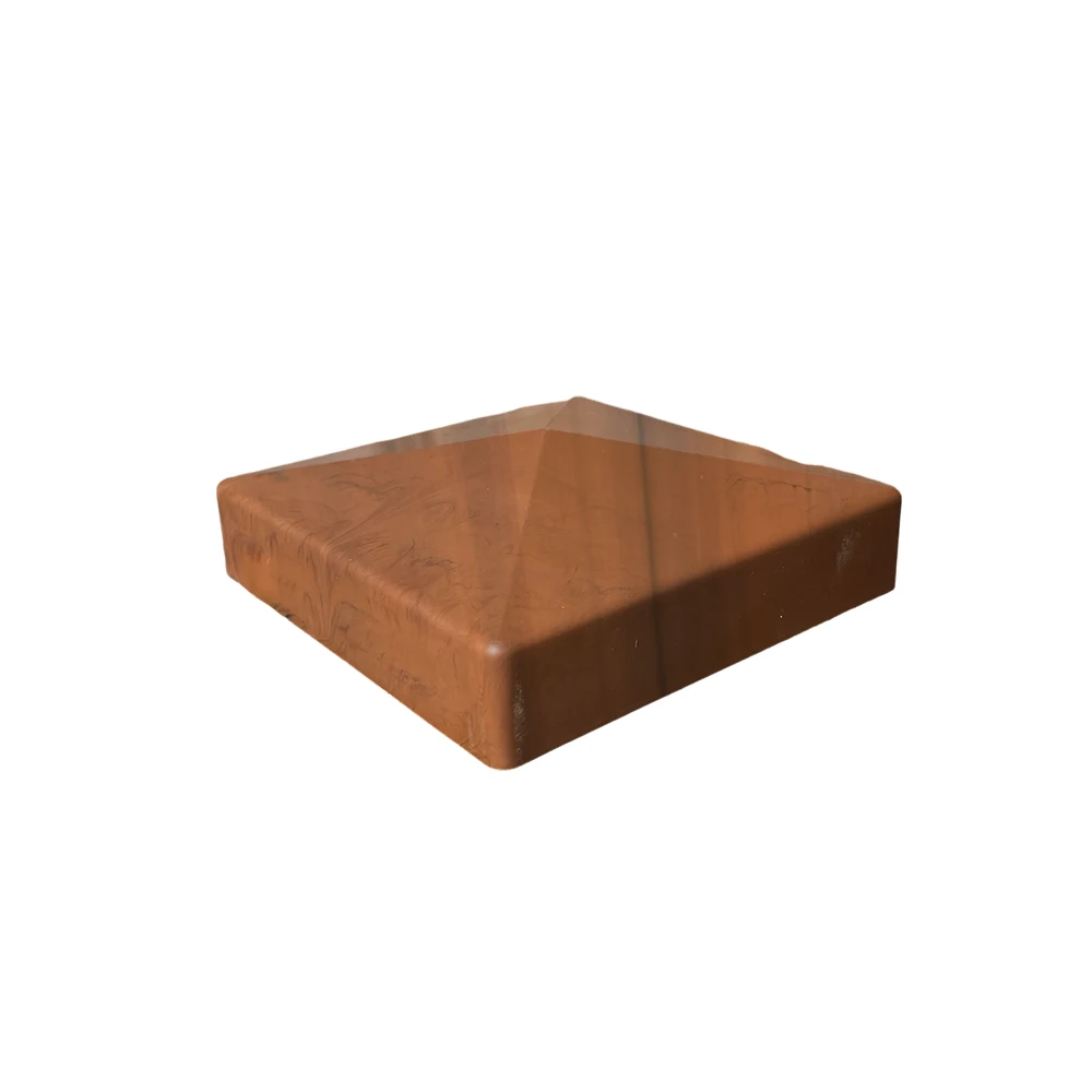 Mocha Walnut Vinyl Post Cap Pyramid Mocha Walnut 5" Post Cap Pyramid Style - Image 1