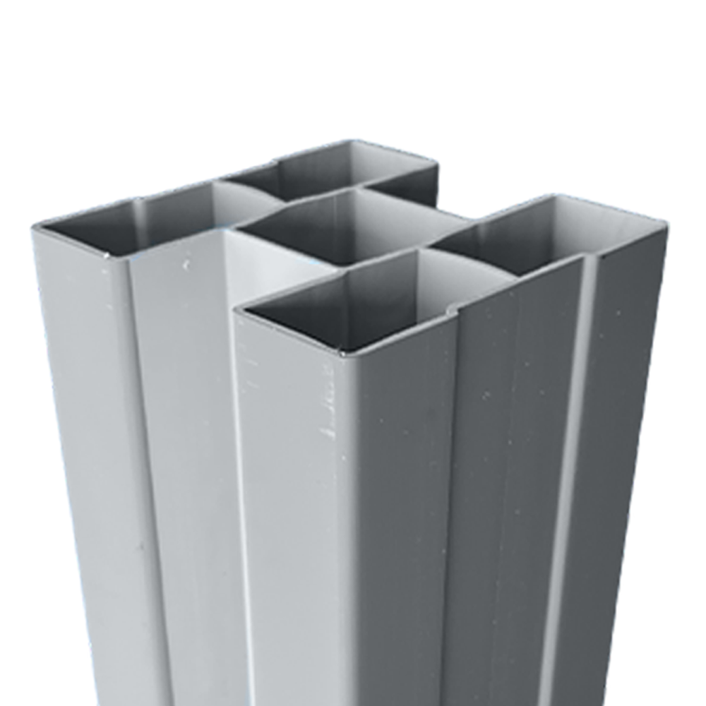Modern Grey Vinyl H-Post Modern Grey H-Post 5"x5"x9' - Image 1