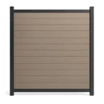 Green Teak Aluminum-Framed PVC Fence Full Kit