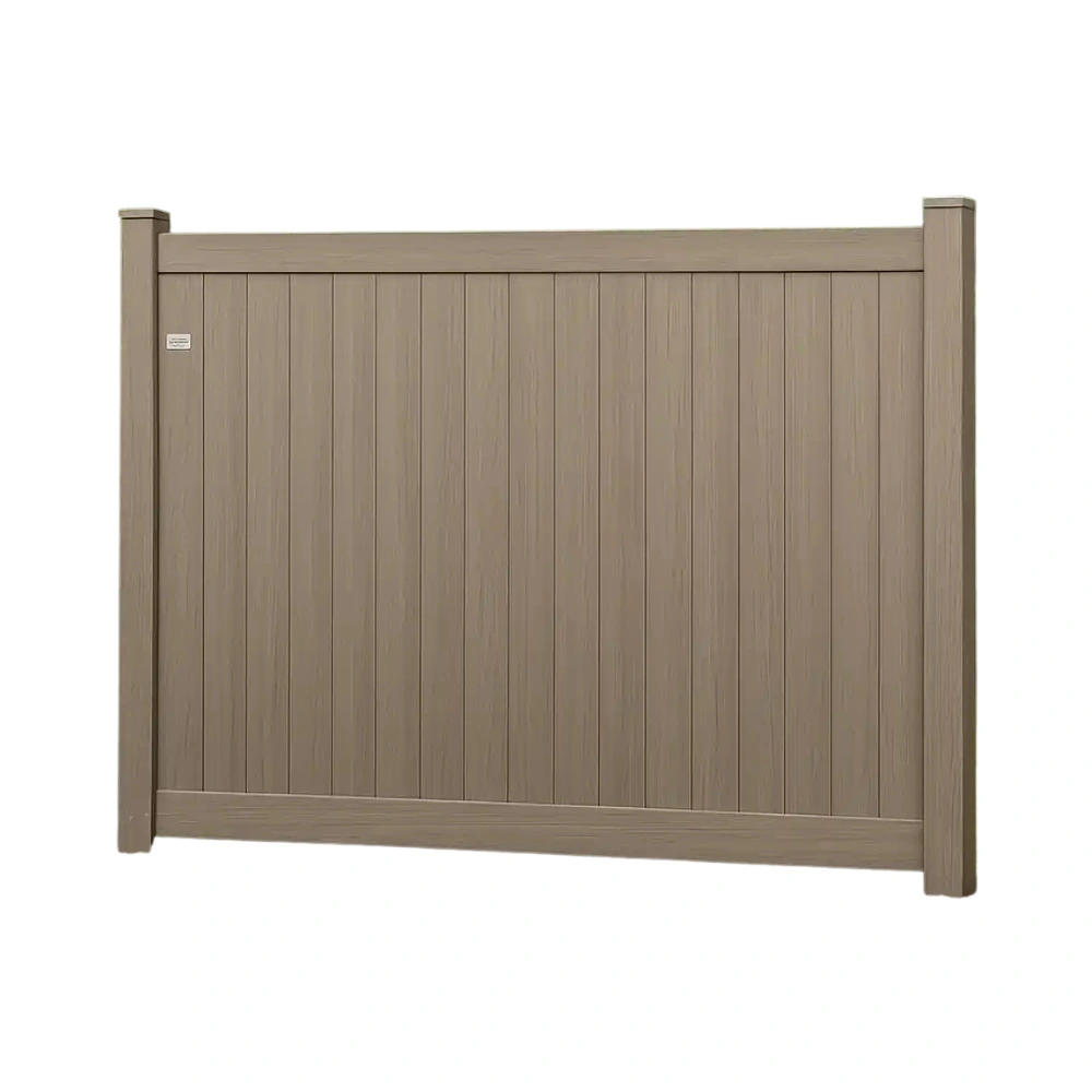Green Teak Vinyl Fence Full Kit Green Teak Vinyl Fence Full Kit - Image 1