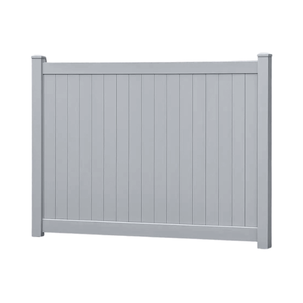 Modern Grey Vinyl Fence Full Kit Modern Grey Vinyl Fence Full Kit - Image 1