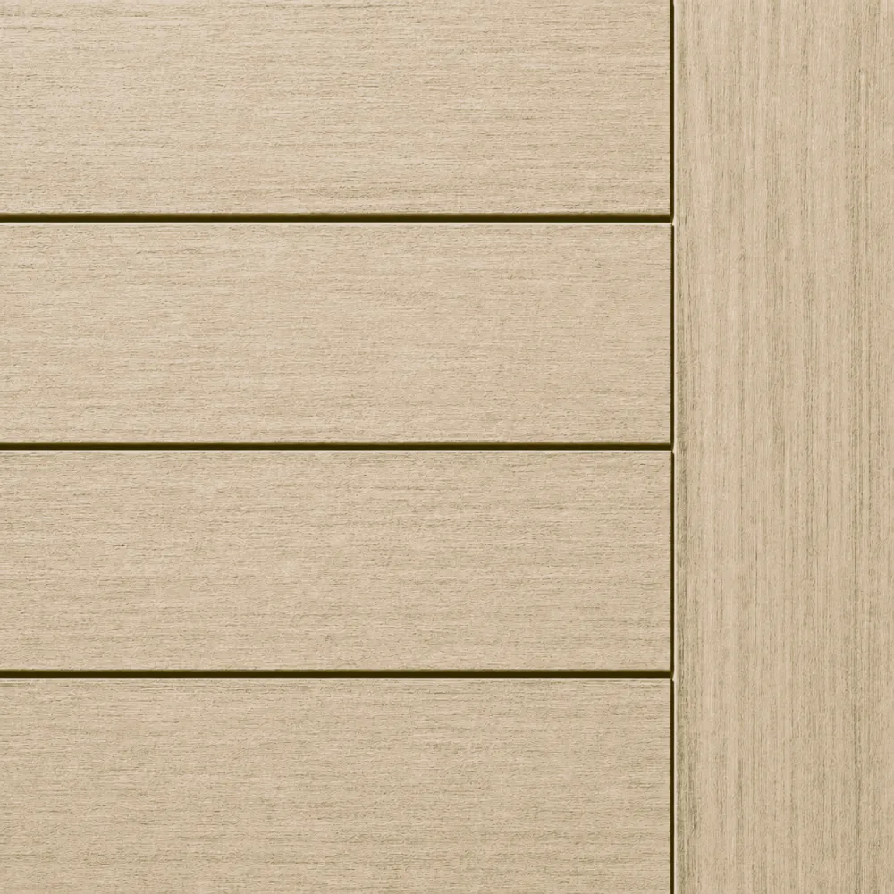 Woodbridge Modern Teak PVC Decking Boards Woodbridge Modern Teak PVC Decking 12ft Wide Grooved - Image 1