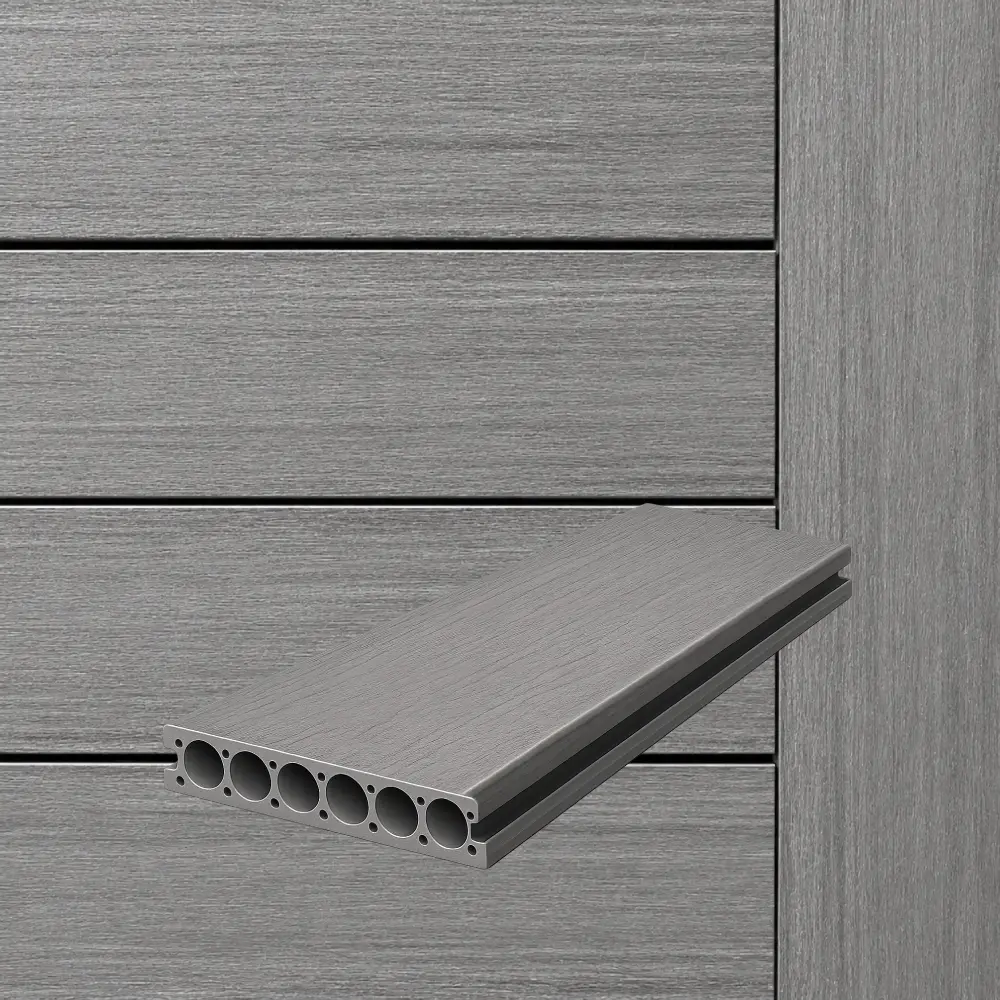 woodbridge modern stone pvc decking hollow Woodbridge Modern Stone PVC Decking 12ft Grooved Hollow Core - Image 1